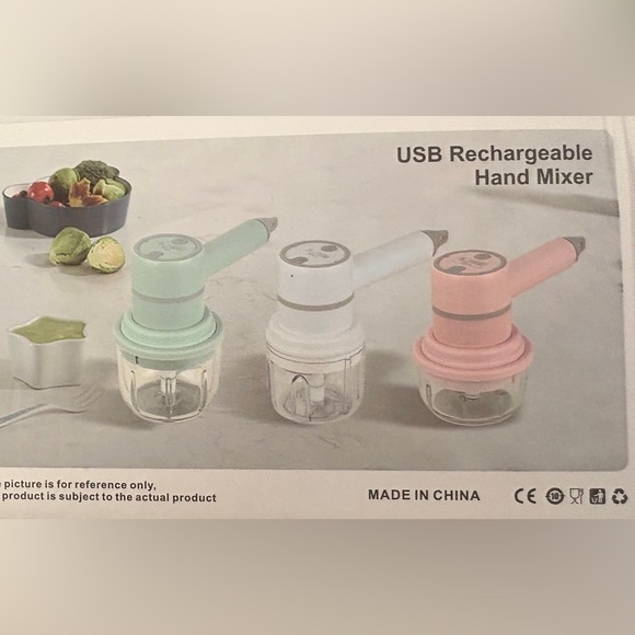 Other - USB Rechargeable Hand Mixer - Mint, White, Pink